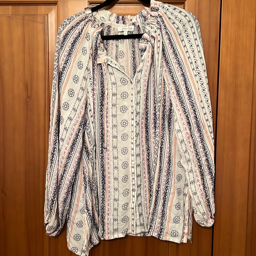 Grace and lace button up blouse